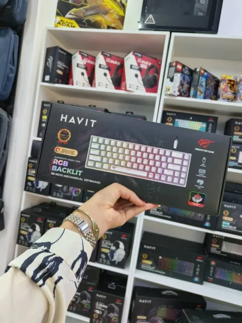 Clavier gamer Havit KB881L Gaming WHITE RGB