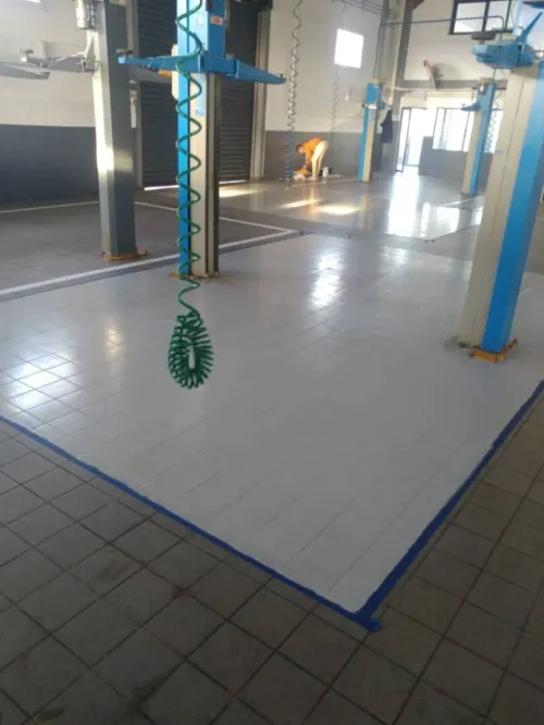 Résine époxy sur carrelage 