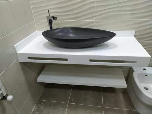 CORIAN PLAN VASQUE LAVABO 