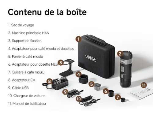 HiBREW H4A plus cafetière mobile 3 en 1 