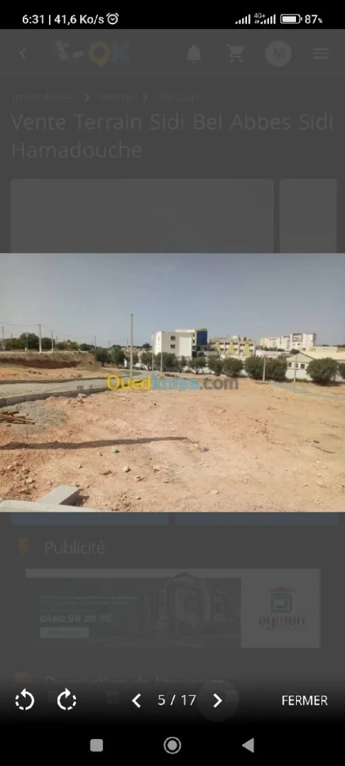 Vente Terrain Sidi Bel Abbès Sidi hamadouche