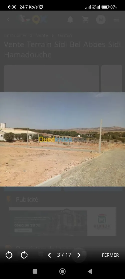 Vente Terrain Sidi Bel Abbès Sidi hamadouche