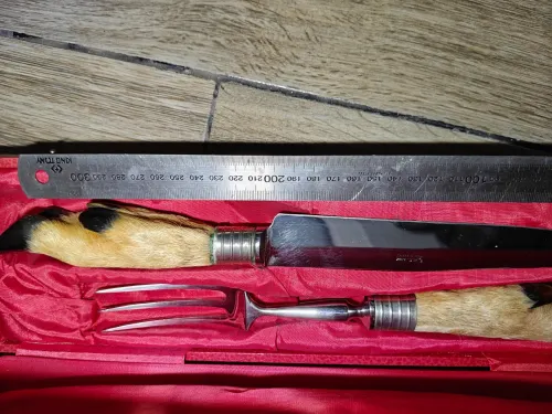 Coffret couteau+fourchette en inox made in France