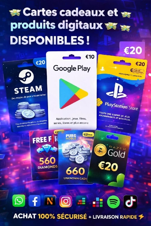 Codes Google Play / Steam / PSN
