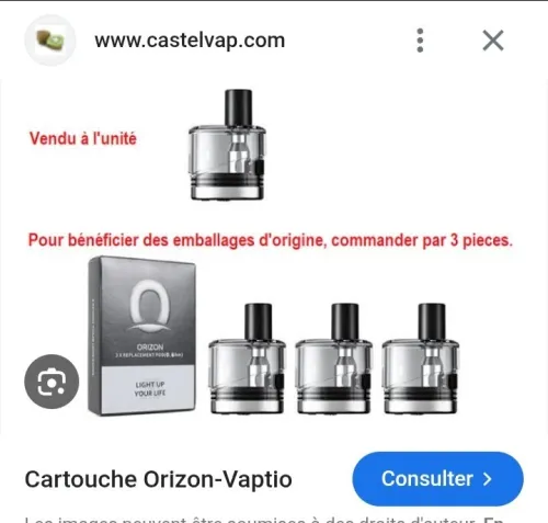 Cigarette électronique VAPTiO ORiZON 
