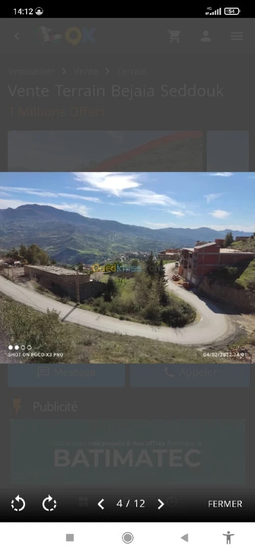 Vente Terrain Béjaïa Seddouk