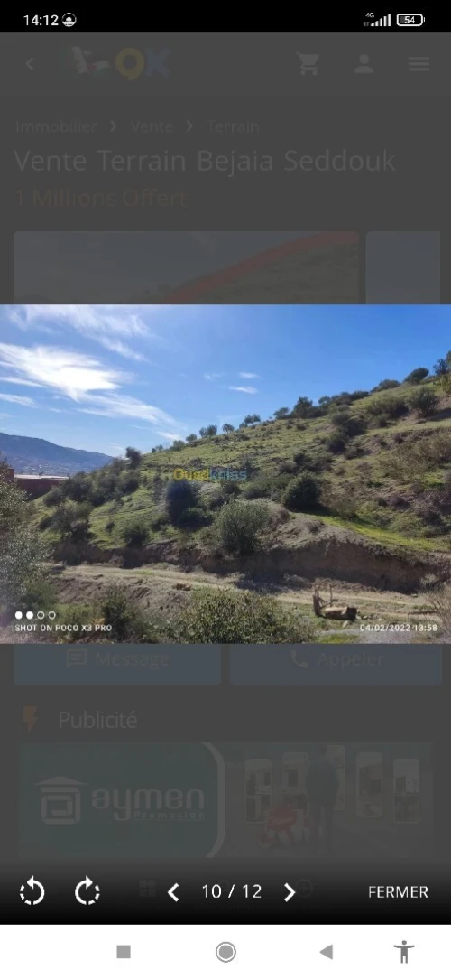 Vente Terrain Béjaïa Seddouk