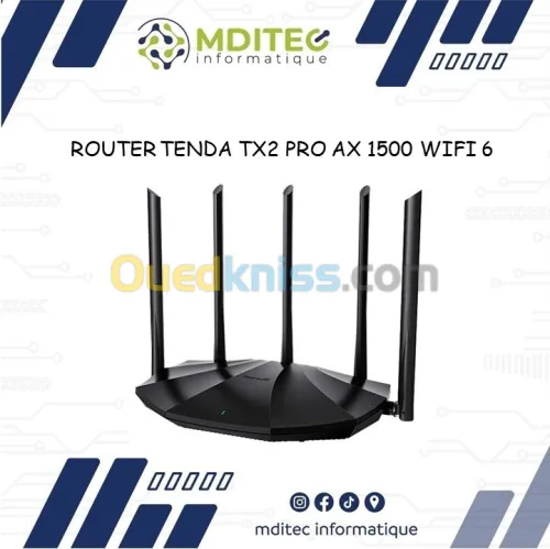 ROUTER TENDA TX2 PRO AX 1500 WIFI 6