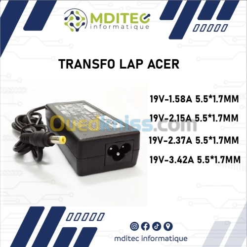CHARGEUR LAPTOP PC PORTABLE COPIE ACER 