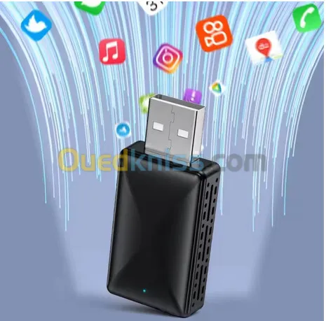Adaptateur sans fil Android Auto 2024, nouveau 2 en 1, Dongle Apple Carplay pour voitures 