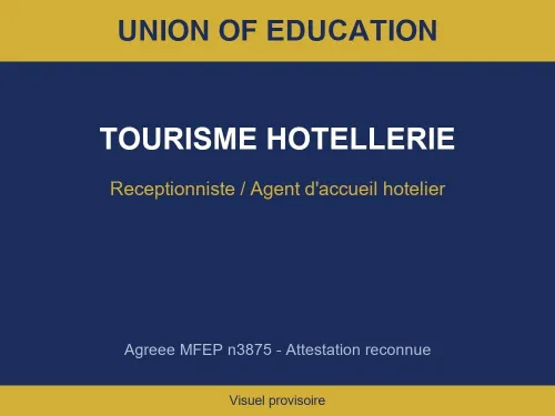 Formation Tourisme & Hotellerie | Receptionniste Accueil - MFEP Alger