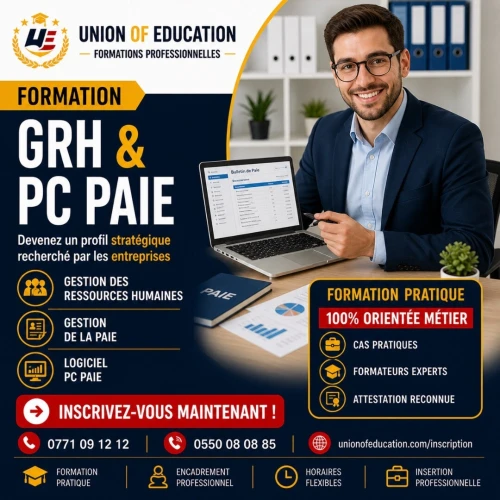 FORMATION  GESTION DES RESOURCES HUMAINES ET PC PAIE