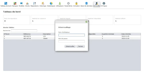 Logiciel de gestion de réparations - برنامج تسيير محل صيانة