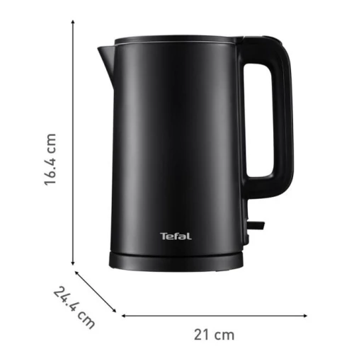 Tefal Bouilloire électrique Thermo Protect 1500W - 1.5L Noir