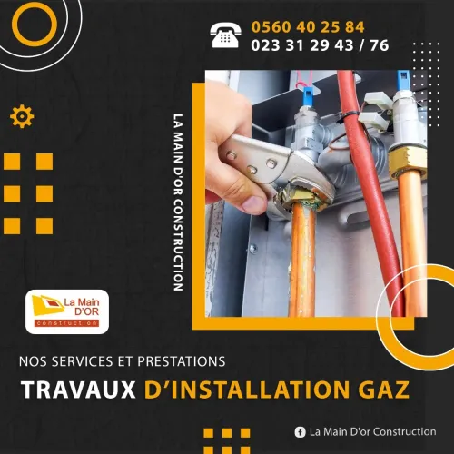  Travaux de : maçonnerie , d’assainissement , d’étanchéité , installation Gaz ..