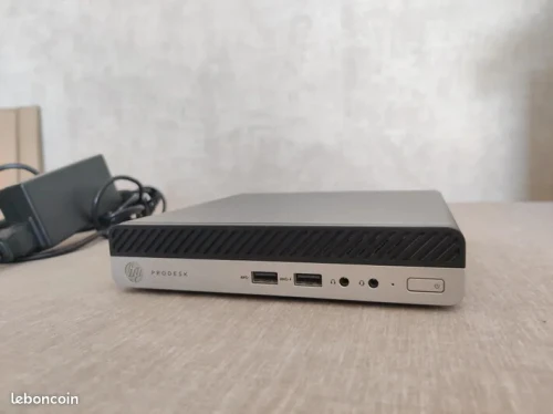 Mini pc HP ProDesk 400 G4 Mini Win 11 pro - i5 8ème Gen | 8Go | 256Go SSD + NVMe - Double Stockage