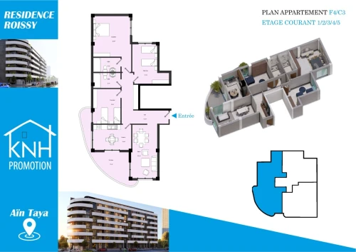 Vente Appartement F4 Alger Ain taya