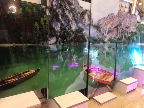 لوحة زخرفية عصرية من الزجاج مناظر طبيعية Cadre Décoratif Moderne En Verre 5 Pies Tableau la natur