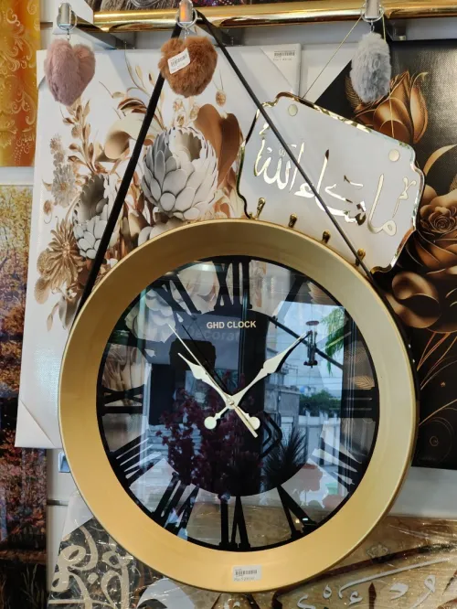 Horloge mural en verre 