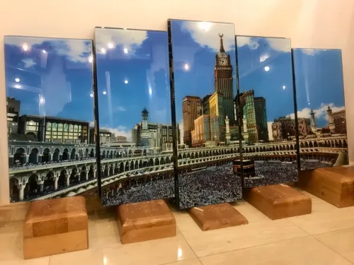 لوحة زخرفية عصرية من الزجاج لوحة إسلامية Cadre Décoratif Moderne En Verre 5 Pies Tableau islamic