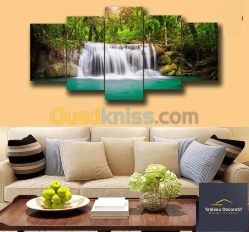 لوحة زخرفية عصرية من الزجاج مناظر طبيعية Cadre Décoratif Moderne En Verre 5 Pies Tableau la natur