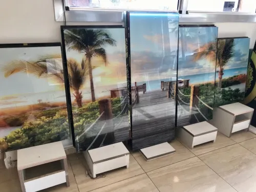 لوحة زخرفية عصرية من الزجاج مناظر طبيعية Cadre Décoratif Moderne En Verre 5 Pies Tableau la natur