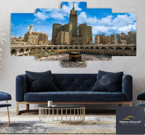 لوحة زخرفية عصرية من الزجاج لوحة إسلامية Cadre Décoratif Moderne En Verre 5 Pies Tableau islamic