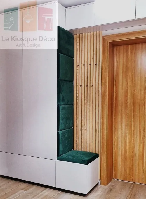 MEUBLE D'ENTRÉE EN MDF ET HIGH GLOSS MODERNE