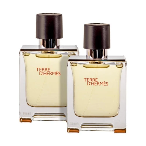 Terre D'Hermes Lot de 2 flacons d'eau de toilette pour homme 50 ml