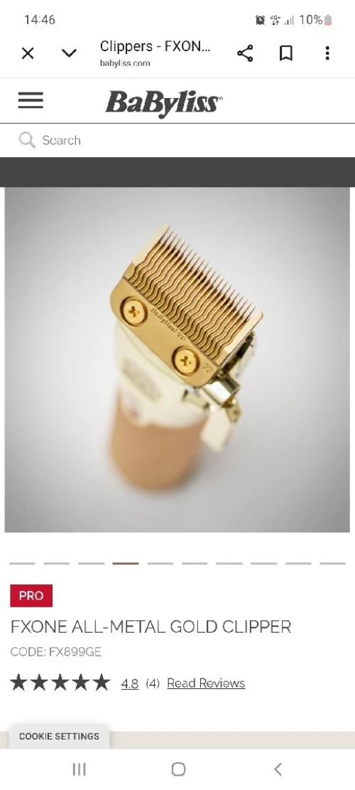 Tondeuse babyliss pro fxone clipper gold