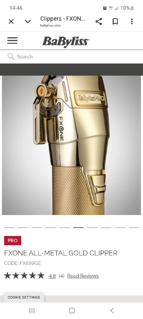 Tondeuse babyliss pro fxone clipper gold