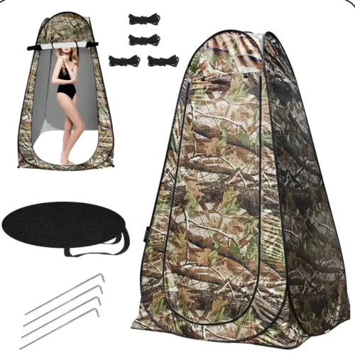 Tente de change pliable protection UPF 50+ et imperméable, 120 x 120 x 190 cm, camouflage - خيمة تغيير الملابس قابلة للطي