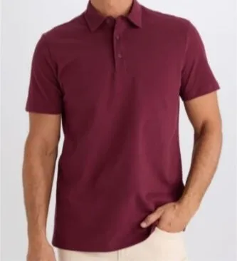 Polo grenat demi manche