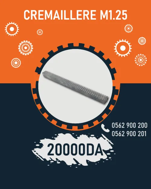 crémaillère HELICOIDALE  M1.25/1000
