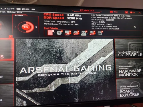 Kit Gaming Cpu B450 / Ryzen 5 3600 / RAM 16 GB 3200mhz / CM 212