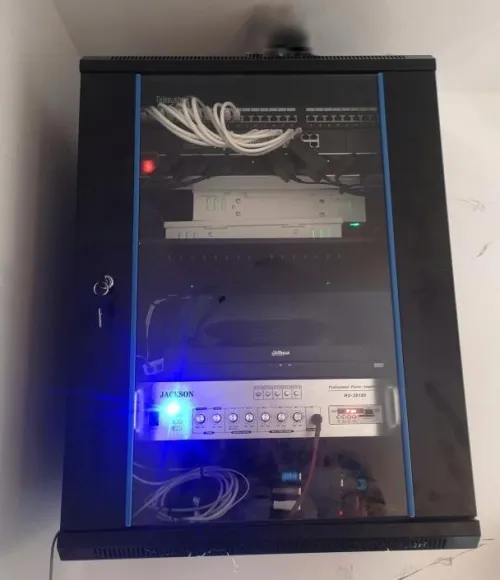 Installation de fibre optique 