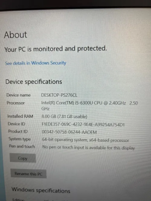 THINKPAD T570 i5 6EME GENERATION 8G DDR4 256 SSD 15.6 POUCES FHD