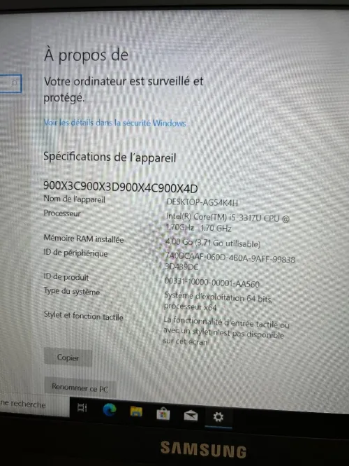 SAMSUNG X900 i5 3EME GENERATION 4G DDR3 128 SSD 13.3 POUCES