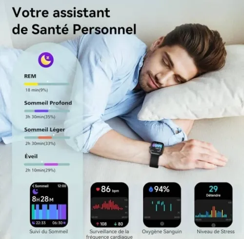 "APEX FIT Plus : La Montre Connectée Ultime pour un Style de Vie Actif et Connec