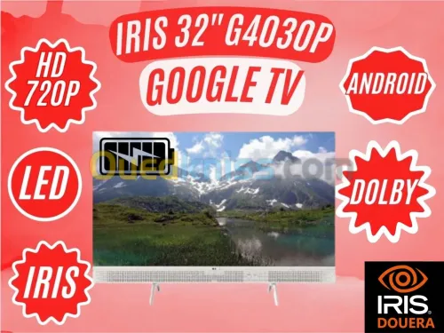 IRIS TV PORTABLE G4030P 32" HD TV - HDR10 - DOLBY - EYE CARE - DBX-TV - FIND MY REMOTE - POWERBANK