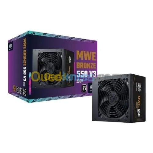COOLER MASTER MWE BRONZE 550W V3 - ALIMENTATION 80 PLUS BRONZE - 230 V - ATX 3.1 - DC TO DC - NOIR