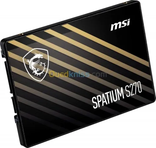 MSI SPATIUM S270 960GB - SSD SATA III 2.5 - 500 MBS - 3D NAND - 500 TBW - PORTABLE - BLACK
