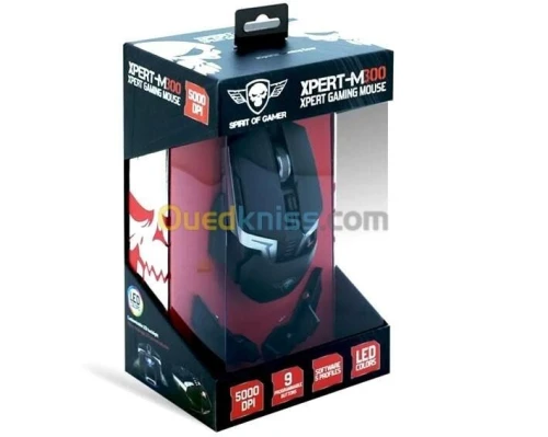 Spirit of Gamer Xpert-M300 Souris filaire pour gamer - ambidextre - capteur optique 5000 dpi 