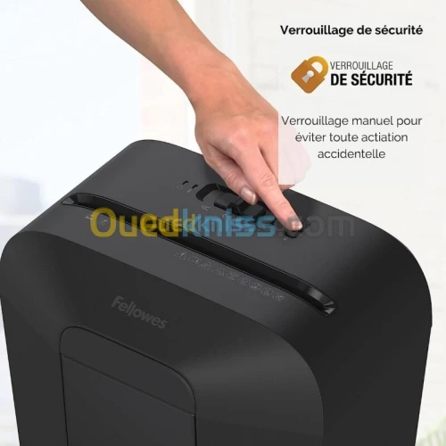 FELLOWES DESTRUCTEUR DE DOCUMENTS LX50 COUPE CROISÉE P4 - 17LITRE - AGRAFES - CARTES - TROMBONES