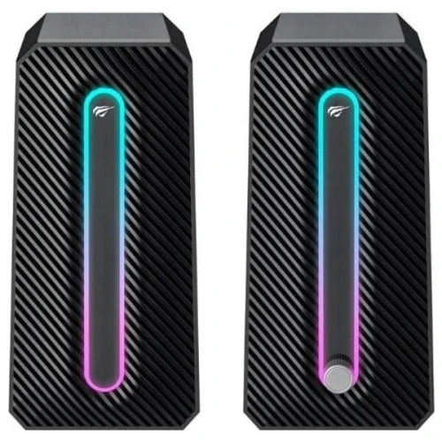 HAVIT SK216 - HAUT-PARLEURS USB 2.0 - SON STÉRÉO - RGB LIGHTING - DESIGN COMPACT - BLACK