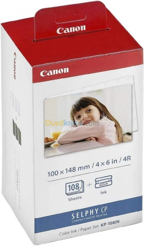 CANON Selphy KP108 IN Kit encre et papier - 108 tirages Originale