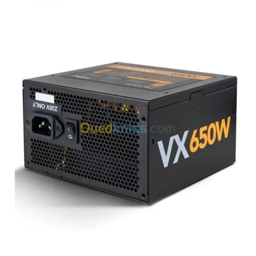 NOX URANO VX650W - ALIMENTATION ATX - 80 PLUS BRONZE - 650W - FAN 120mm - NON MODULAIRES - BLACK