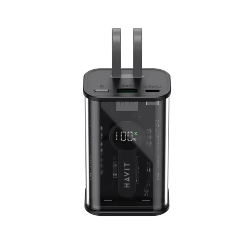 HAVIT PB94 - BATTERIE EXTERNE POWER BANK 10000mAh - DOUBLE PORT USB - ULTRA-COMPACT - NOIR