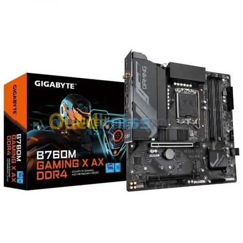 GIGABYTE B760M GAMING X AX DDR4 - INTEL 1700 - 4xDDR4 - M.2 4.0 - USB 3.0 - WI-FI 6E - BLUETOOTH 