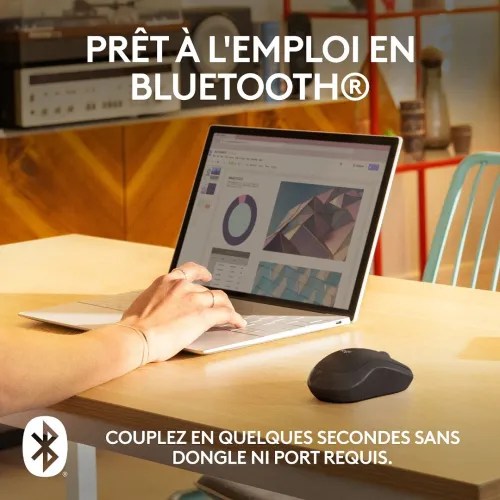 LOGITECH M241 SILENT - SOURIS BLUETOOTH SANS FIL - COMPACTE - 18 MOIS AUTONOMIE - GRAPHITE - ORIGINAL